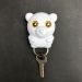 Owl key hook - white bear