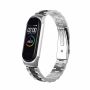 Pasek opaska Xiaomi Mi Band 3/ Xiaomi Mi Band 4 - srebrno czarna