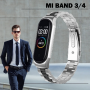 Pasek opaska Xiaomi Mi Band 3/ Xiaomi Mi Band 4 - srebrno czarna