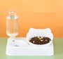 Pet Bowl Automatic Feeder 2 in 1-White