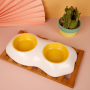 Pet bowl bone type - white