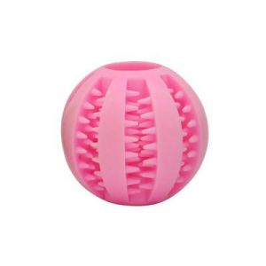 Pet silicone toy ball, teeth cleaning ball - pink 6.3*6cm