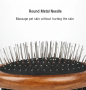 Pet wooden cleaning brush Dog hair brush bristle brush - 24*6.5*3.5 / CS01