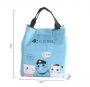 Picnic Cooler Bag (Cat Design) - Sky Blue Color