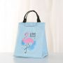 Picnic Cooler Bag (Flamingo Design) - Sky Blue Color