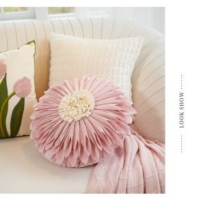 Pillowcase (Round Chrysanthemum) - Pink 45cm