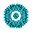 Pillowcase (Round Chrysanthemum) - Sky Blue 45cm