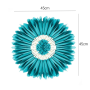 Pillowcase (Round Chrysanthemum) - Sky Blue 45cm