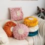 Pillowcase (Round Chrysanthemum) - Sky Blue 45cm