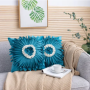 Pillowcase (Square Chrysanthemum) - Sky Blue 45*45cm