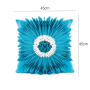 Pillowcase (Square Chrysanthemum) - Sky Blue 45*45cm