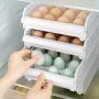 Plastic egg storage tray - white