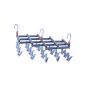 Plastic folding clothes hanger-19 clips -dark purple