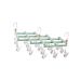Plastic folding clothes hanger- 19 clips-green