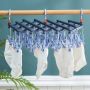 Plastic folding clothes hanger-29 clips -dark purple