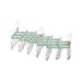 Plastic folding clothes hanger-29 clips -green