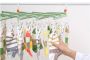 Plastic folding clothes hanger-29 clips -green