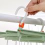 Plastic folding clothes hanger-29 clips -green