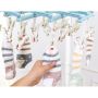 Plastic folding clothes hanger-29 clips -light blue