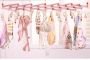 Plastic folding clothes hanger-29 clips -pink