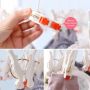 Plastic folding clothes hanger-29 clips -white
