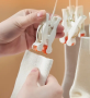 Plastic folding clothes hanger-29 clips -white