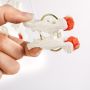 Plastic folding clothes hanger-29 clips -white