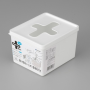 Plastic storage box （Medium Size)-white