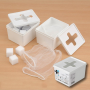 Plastic storage box （Medium Size)-white