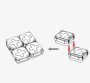 Plastic storage box（Small Size)-white