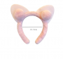 Pluszowa opaska z uszami kota - różowa