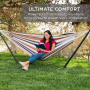 Portable camping steel stand hammock- Khaki