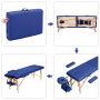 Portable Massage Bed - Blue Color