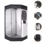 Portable steam sauna room(Pentagon)-Black