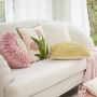 Poszewka na poduszkę - chryzantema, różowa 45*45cm