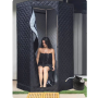 Przenośna sauna parowa domowa, zestaw - czarna
