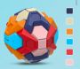 Puzzle assembly ball - polygon