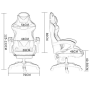 Racing office chair with footrest - Green/Black