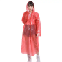 Raincoat for adult with button 75g--red