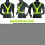 reflective vest 8 LED light 4cm Loose straps - black