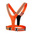 Reflective vest 8 LED light 4cm Loose straps - Orange
