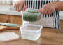 Refrigerator storage box water drain rack - cream white
