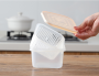 Refrigerator storage box water drain rack - cream white