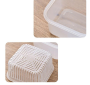 Refrigerator storage box water drain rack - cream white