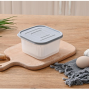 Refrigerator storage box water drain rack - grey