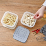 Refrigerator storage box water drain rack - grey