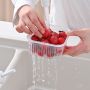 Refrigerator storage box water drain rack - white