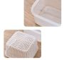 Refrigerator storage box water drain rack - white