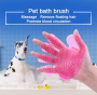 Rękawica do masażu i kąpieli psa - różowa