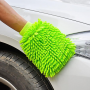 Rękawica z mikrofibry do mycia samochodu - zielona